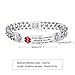 VNOX Men's Medical Alert ID Bracelet Tag Stainless Steel Link Chain Wrist (Free Engraving),8.5 inches