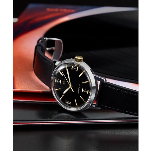 Image of TIMEX Marlin Black Round Dial Mechanical Automatic Men Watch - TWEG26711
