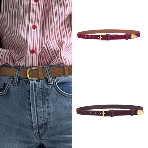 Metal Pin Buckle Waist Belt For Dress Pants Eye Catching Thin Belt For Women Men All Matching Waistband For Daily Use2