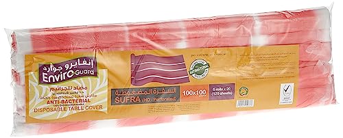 Enviro Guard Anti Bacterial Hdpe Sufra Roll Disposable Table Cover 6 Rolls X 20 Sheets 120 Sheets 100 cm Length X 100 cm Width