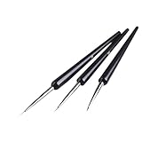 Sankuwen 3PCs Tiny Acrylic Nail Art Design Decoration Pen Brush Painting Drawing Tool