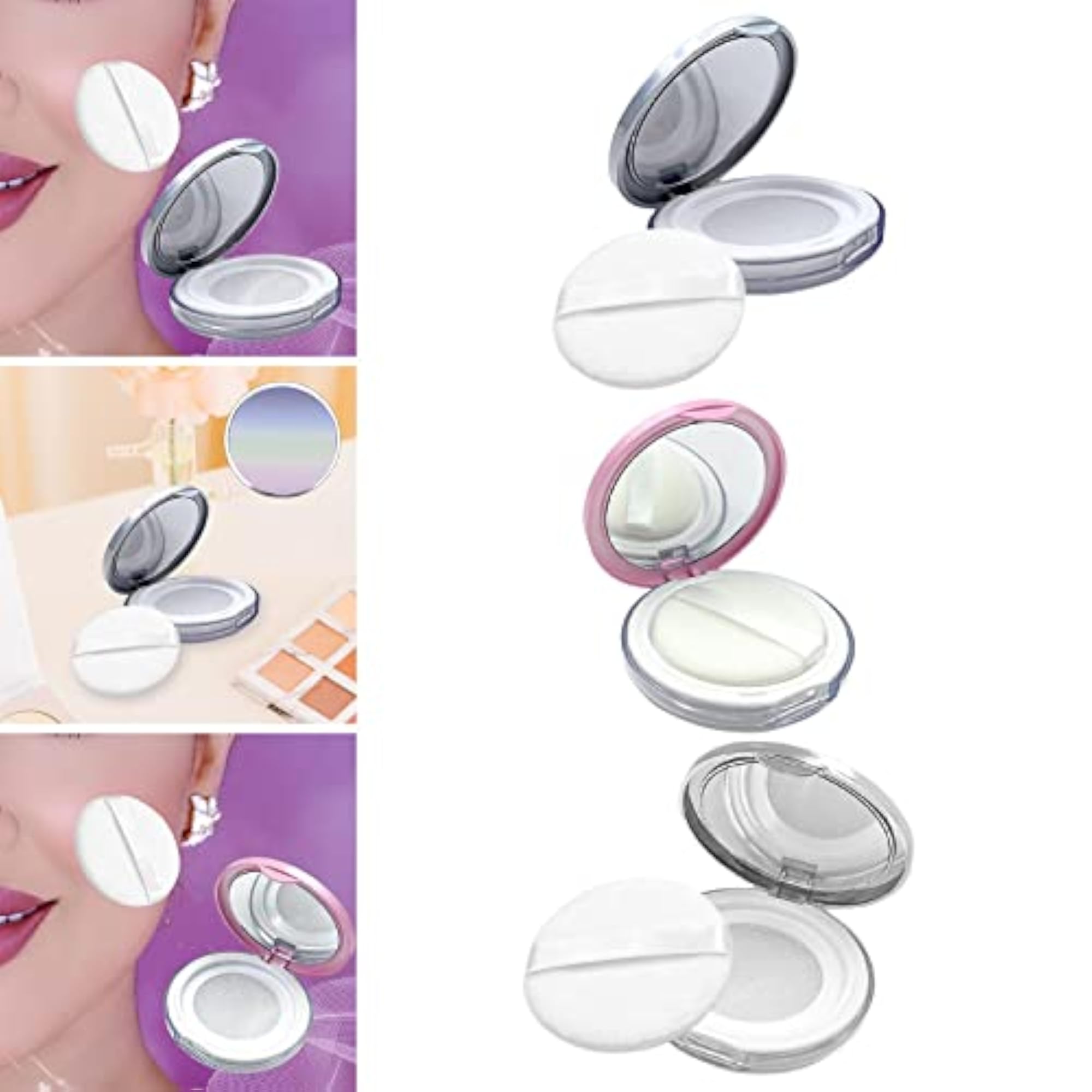 Loose Powder Container Mini Compact Cosmetic Holder 3G