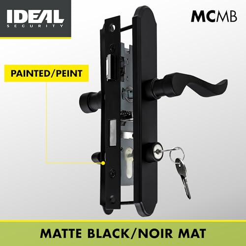 Ideal Security BKMCMB Mcmb Curved Mortise Lock Set With Lever Handle For Storm Doors And Screen Doors thumb #1