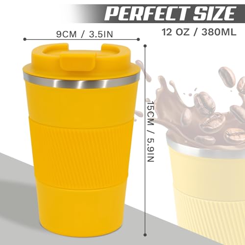 Image of Vacuum Insulated Stainless Steel Travel Coffee Mug,Leak Proof Cup with Lid