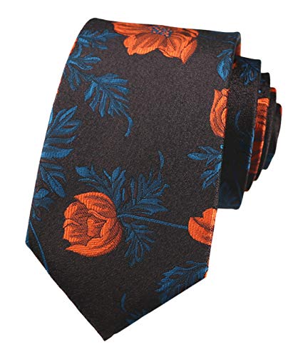 Men s Copper Teal Blue Ties Dark Brown Beautiful Neckties Gift Ideal for Husband