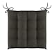 LILENO HOME 6er Set Stuhlkissen Anthrazit (40x40x4,5 cm) - Sitzkissen für Gartenstuhl, Küche oder Esszimmerstuhl - Bequeme UV-beständige Indoor u. Outdoor Stuhlauflage als Stuhl Kissen