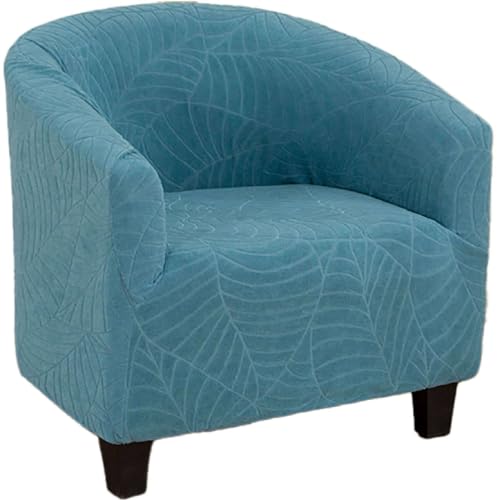 ZRCYXDW Club Chair Slipcover, 1 Piece Stretch Barrel Chair Cover Spandex Tub Chair Covers with Elastic Bottom Armchair Covers Furniture Protector for Living Room Hotel-Blue-1 Piece