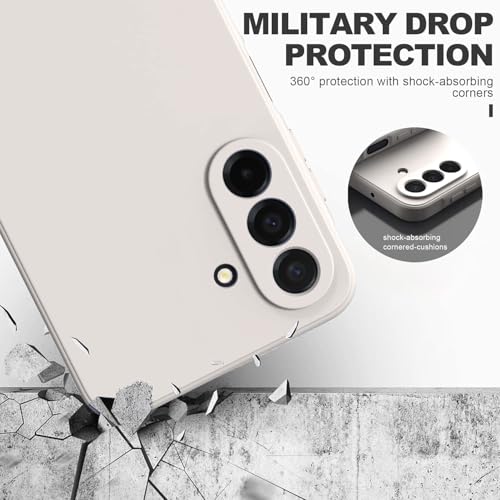 Image of DIZORO Microfiber Candy Case for Samsung A26 5G Smooth Touch Cushion Liquid Soft Silicone Gel Rubber Phone Cases Non-Slip Full Body Protective Shockproof Back Cover (Stone Grey)