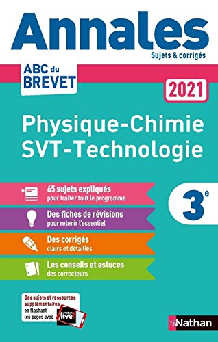 Télécharger Annales ABC du Brevet 2021 Physique-Chimie - SVT - Techno PDF Ebook En Ligne