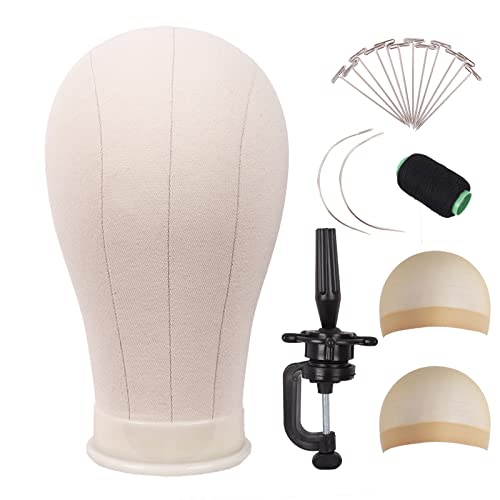 MapofBeauty 23 Zoll Leinwand Block Perückenkopf Set