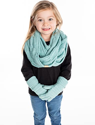 Funky Junque Matching Sets Kids Infinity Scarf Texting Gloves Bundle Girls Boys Toddler2