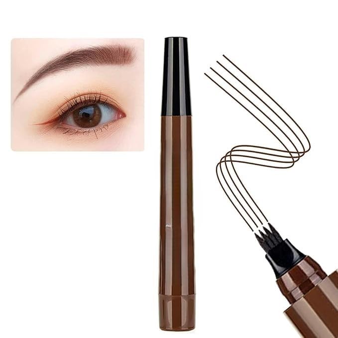 Eyebrow Pencil Black Eyebrow Filler for Women Waterproof Eyebrow Enhancer Eyebrow Pen Long Lasting Liquid Brow Eye brow Pencil tattoo pen Eyebrow Definer (BROWN)