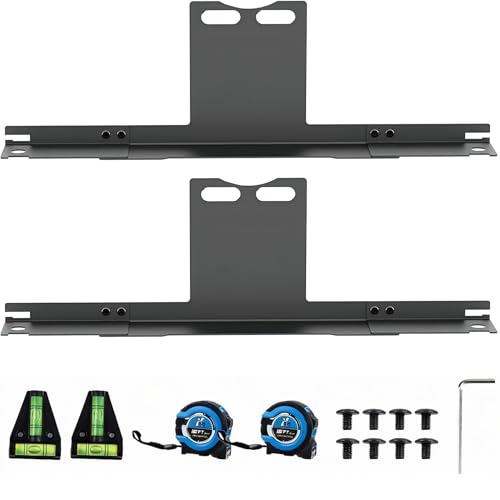 Zenirob Heavy Duty Wheel Alignment Tool Kit with Toe Plates and Imperial Tape Measures,Easy No-Caliper-Removal Installation Automotive Alignment Gauge for Cars, Trucks, SUVs and ATVs
