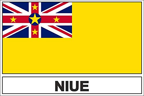 Akachafactory Autocollant Sticker Drapeau Nu Niue