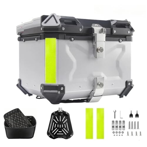 Baúl de motocicleta de aluminio X-55L silver con diseño impermeable de alta gama