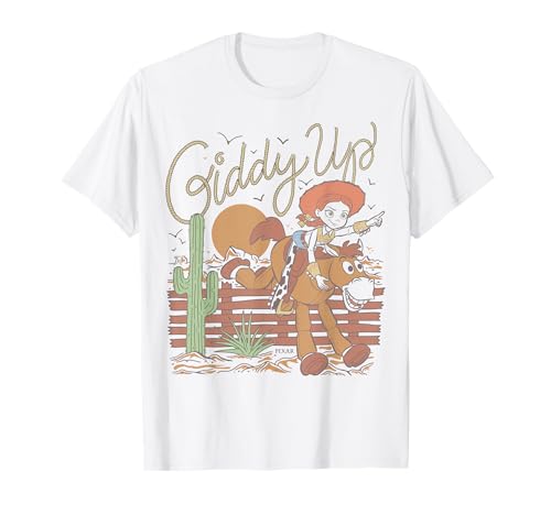 Disney Toy Story Jessie Riding Bullseye Giddy Up Western T-Shirt Tee