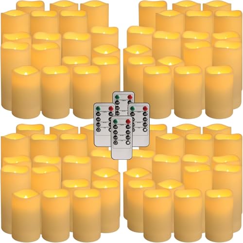Bougies LED sans flamme – Lot de 72 avec télécommandes et minuterie, étanches, ambiance festive et sécurisée – Image 5
