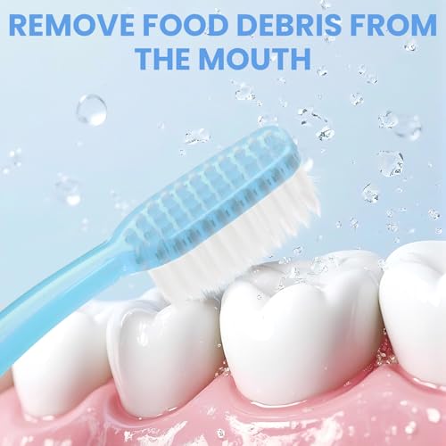 ACSKD 200 Pack Disposable Toothbrushes Bulk, Soft Bristle Travel Tooth Brush,Individually Wrapped Toothbrushes for Homeless Gift Hotel Camping Travel — view 4
