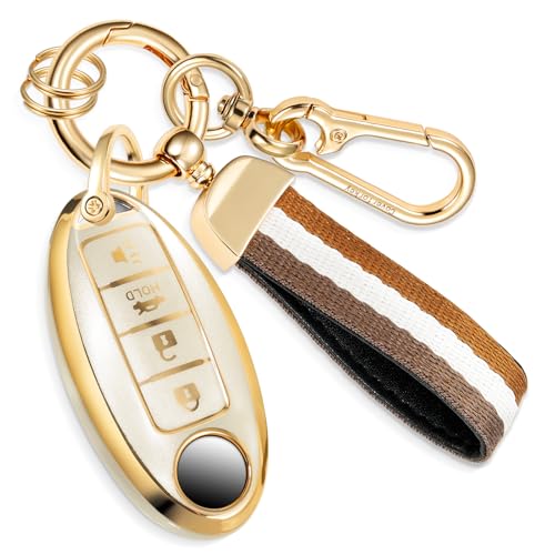 Coverforkey for Nissan Key Fob Cover with Nylon Webbing Keychain,