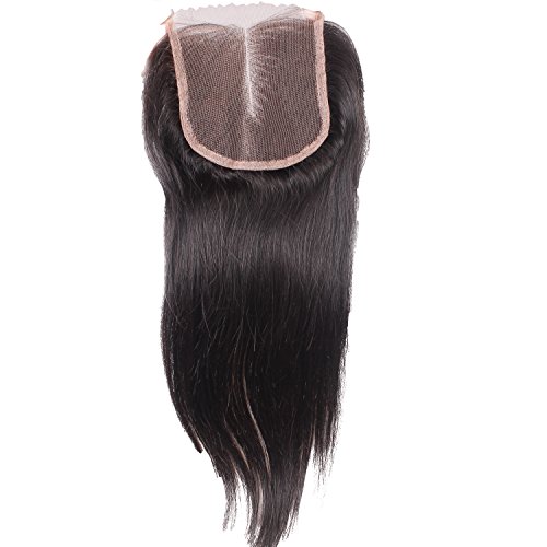EVA HAIR 7a Brazilian Straight Lace Front Closure Piece 3.5x4 Virgin Human Hair Closure Bleached Knots Middle Part Lace Closure with Baby Hair in Stock