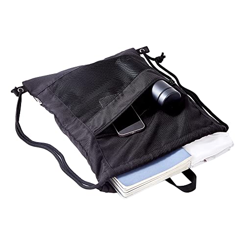 Landtrek Drawstring Backpack Gym Cinch Bag – String Backpack For Women Men, Water Resistant Sport Sack Pack With Mesh Pocket (Black) #TOP1