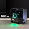 ElectroCookie Raspberry Pi 4 Case, Aluminum Mini Tower Case with Cooling Fan and Color Changing Ambient Light (Matte Black & Dark Gray)