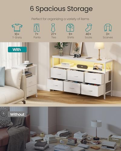 image for SONGMICS BELLAH Collection - Dresser for Bedroom, Chest of Drawers, TV