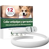 Collar Antiparasitario Perros, Seguro y Eficaz Collares Antiparasitos Perros, 12 Meses de Eficacia Collar Antipulgas Perro de 65 cm para Perro Pequeños, Medianos y Grandes (25.5inch)