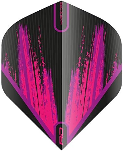 RED DRAGON Hardcore Radical Dart Flights - 4 Sets Per Pack (12 Dart Flights in Total)