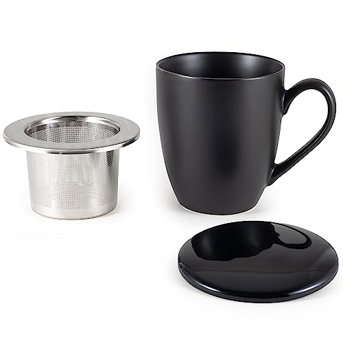 Hanseküche Teetasse mit Deckel und Sieb – XXL Teebecher 600ml –...