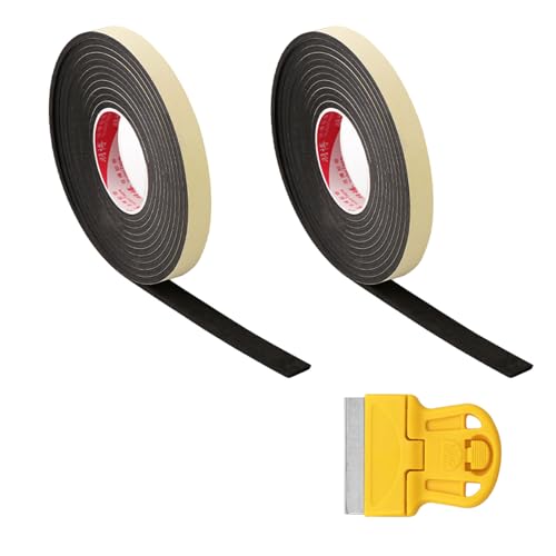 Nastro Sigillante Autoagglomerante, Nastro Sigillante per Piano Cottura, Mastice per Piano Cottura, Guarnizione Adesiva 5M, Striscia di Tenuta con Raschietto per Piano Cottura, 2mmx8mm, 2 Pcs