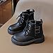 Kids Ankle Boots Boys Girls Combat Booties Lace Up Buckle Boots Casual Fashion Winter Shoes
