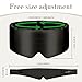 SECZIPE 100% Mulberry Silk Sleep Mask Eye Mask for Women Man with Adjustable Band, for Side Sleeper Blackout Sleep Mask for Travel Rest and Office Large Size (Black)