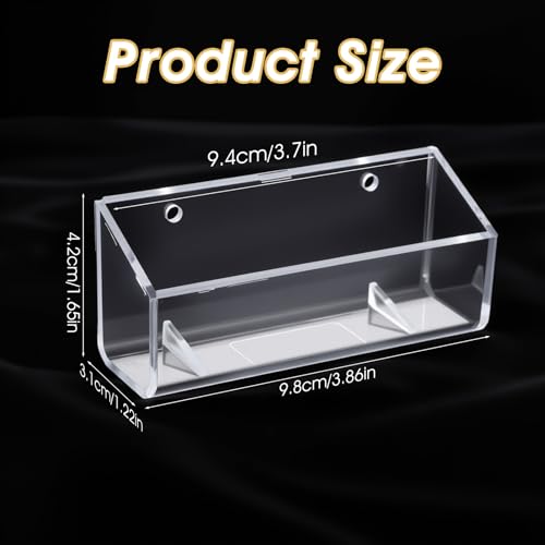 3 Stück Visitenkartenhalter Acryl Visitenkarten Etuis, Transparent Visitenkartenhalter Desktop Organizer Visitenkartenhüllen für Büro Zuhause Wandmontage oder Tischaufstellung Visitenkartentaschen