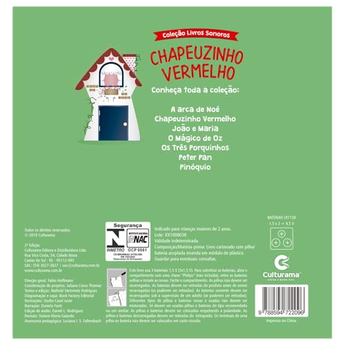 Livro Sonoro Chapeuzinho Vermelho