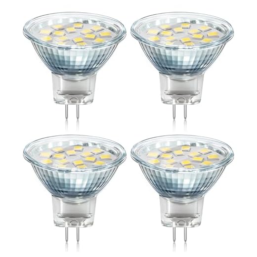 MR11 GU4 LED 2W Warmweiß 3000K, 12V-24V AC/DC, Ersetzt 10W-20W Halogenspot, 200LM, 120 Grad Einbaustrahler, Nicht dimmbar, GU4 MR11 LED-Strahler für Wohnwagen/Deckenstrahler, 4er-Set