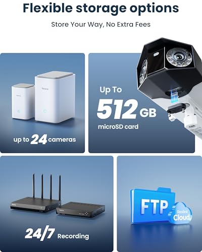 Reolink WiFi Camera Outdoor 16MP with 180° Panoramic View, Motion Track, 2.4/5GHz Dual-Band Wi-Fi 6 Security Camera, Color Night Vision, Person/Vehicle/Animal Detection, IP67, Duo 3 WiFi