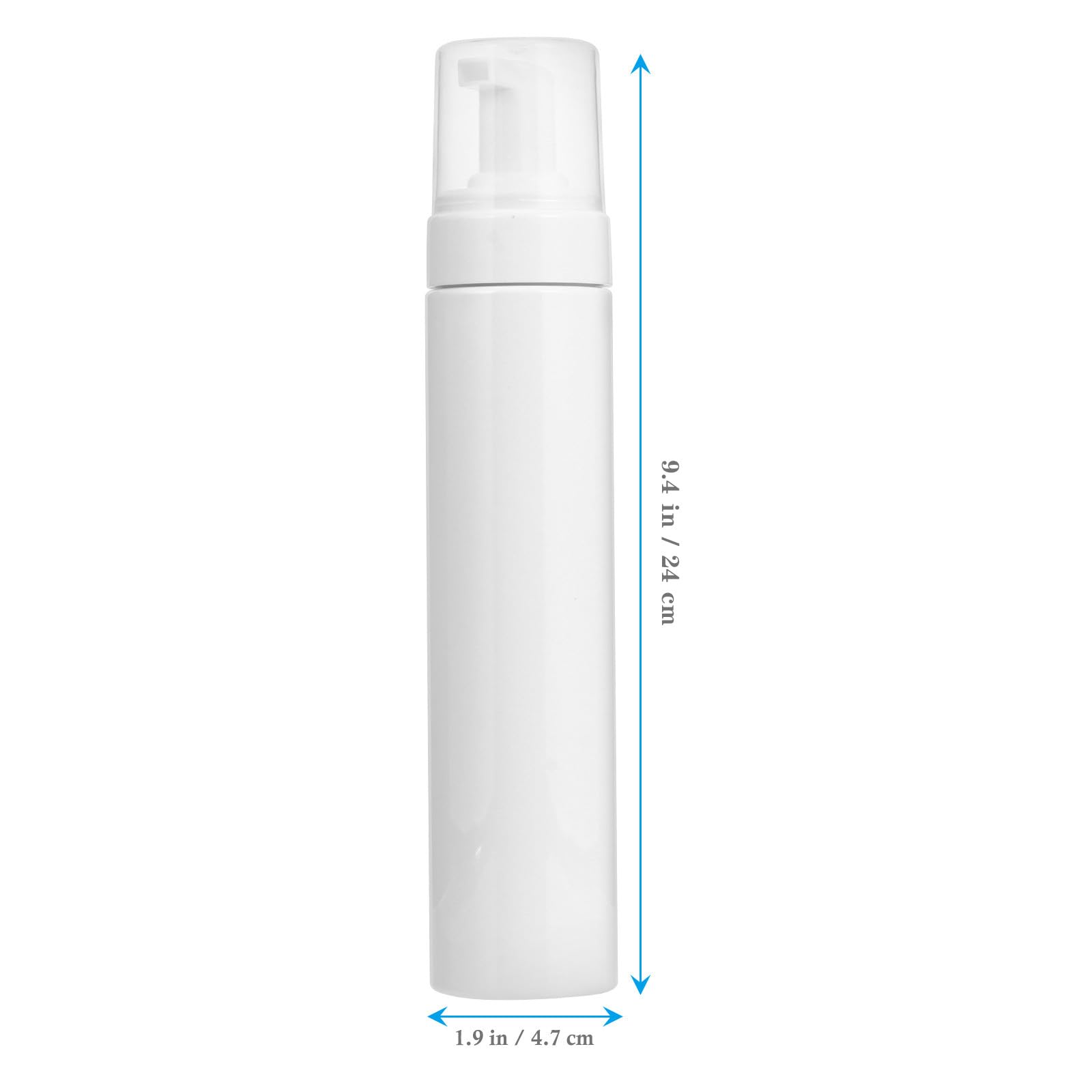 Set di 4 Dispenser per Schiuma 250ml in Plastica Bianca, Ricaricabili per Shampoo e Detergente Viso, per Viaggio D'affari e Uso Ufficio