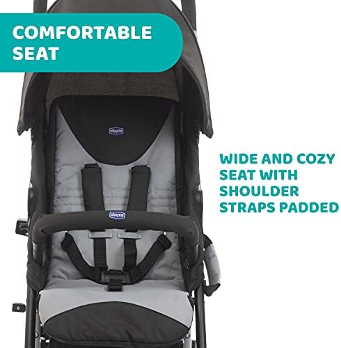 Chicco Echo Stroller, Stone | Birth to 22kg, Foldable, Lightweight, Lay-flat