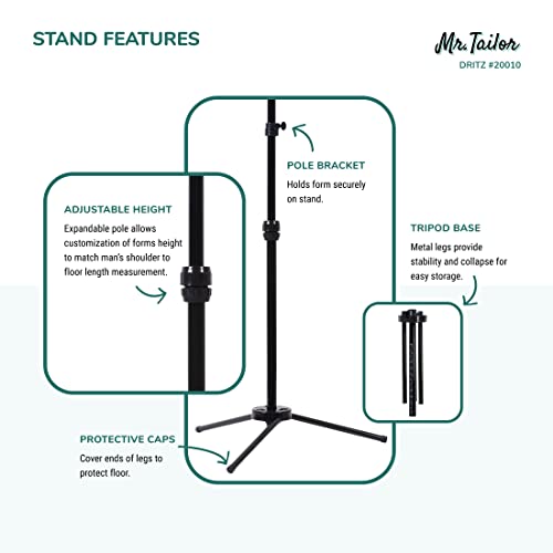 Dritz Mr. Tailor Adjustable Dress Form - Men Size US M-XL - Male Clothing Mannequin for Sewing, Fitting, and Draping - Pinnable Sewing Mannequin with 13 Dials for Fitting by Dritz - Image 8
