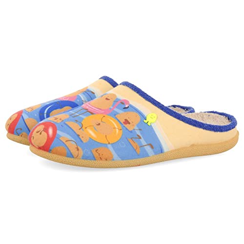Chaussons multicolores velu Gioseppo pour rester au chaud chez soi