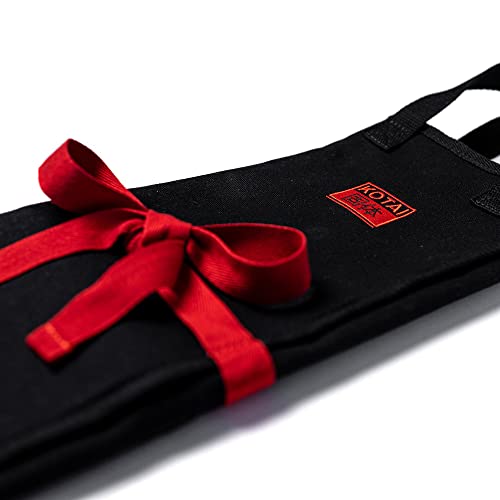 Bolsa enrollable para cuchillos KOTAI de algodón con 7 ranuras y asas cómodas para chef 4