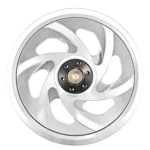 Couvercle de ventilateur de refroidissement rotatif en aluminium pour moto - Protection contre les débris - Résistant aux intempéries - Multicolore - Pour vélo (argenté)