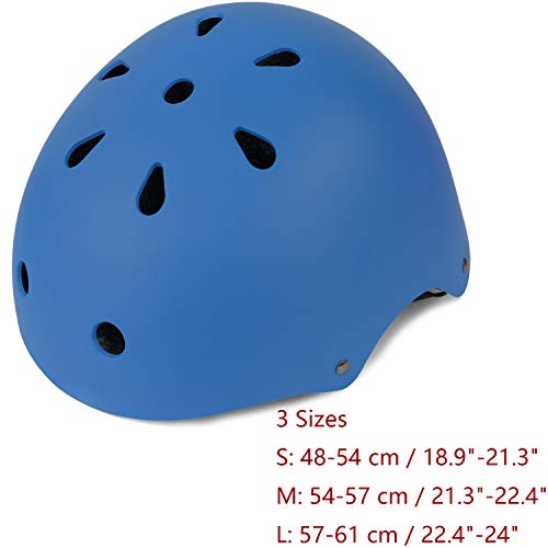 Kids Bike Helmet, Adjustable And Multi-Sport, From Toddler To Youth, 3 Sizes (Blue) #TOP1