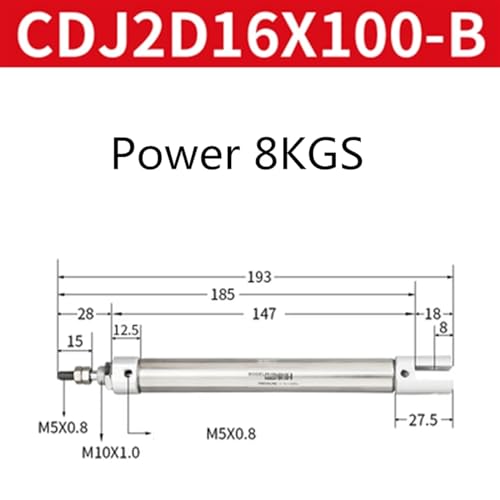 Cilindro de aire comprimido de acero inoxidable CDJ2D con doble horquilla 3
