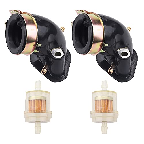 Breynet 50cc Intake Manifold For GY6 QMB139 Moped Scooter ATV Engine Go Kart Engine Scooter Parts 50cc Moped Parts 50cc Taotao Scooter Parts GY6 Intake Manifold Kit (pack of 2)