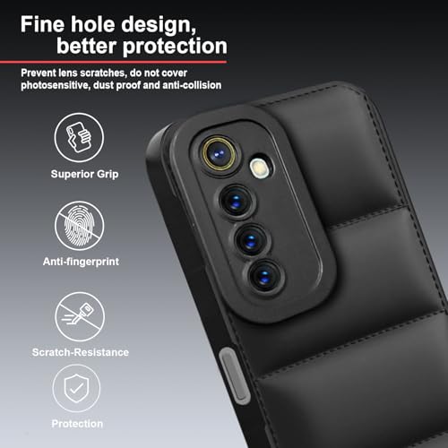 Image of TRUEUPGRADE Designed for Realme 6 / 6i Back Cover | Camera Bump & 360 Flexible Puff Armor Protection | Shock Proof Back Case Cover (Black)