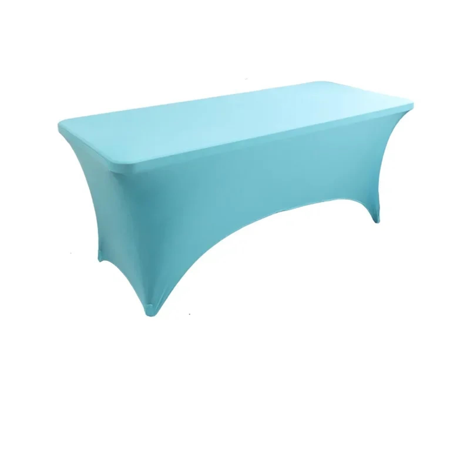 SUBLXPoten Cocktail Table Cover 6FT Spandex Tablecloth High Stretch Wedding Hotel Birthday Table Cover for 4ft 5ft 6ft 8ft Folding Cocktail(Light blue,5FT (152x75x75cm))