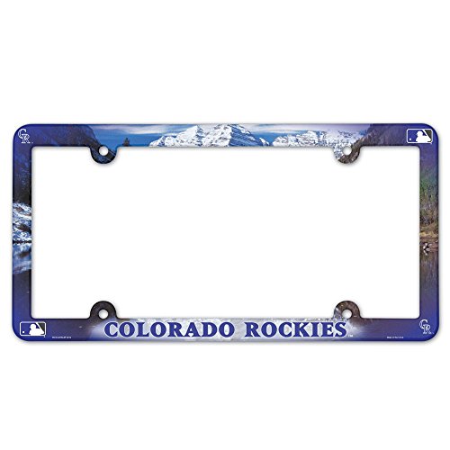 MLB Colorado Rockies Full Color License Plate Frame, Team Color, One Size