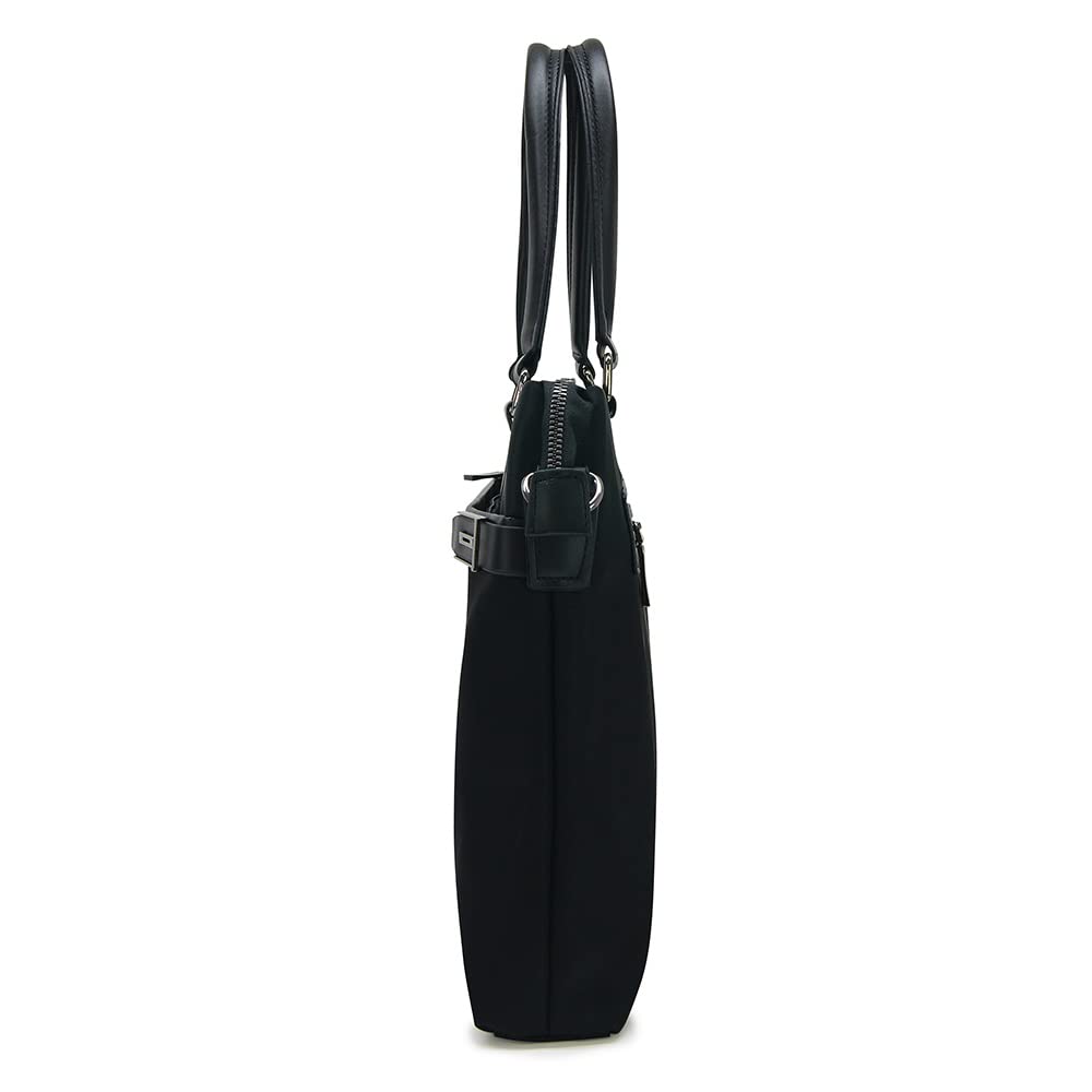 WAYTEX 71012 Borsa porta documenti e computer portatile con tasca Tablet Borsetta Manicotti in similpelle Nero, Nero
